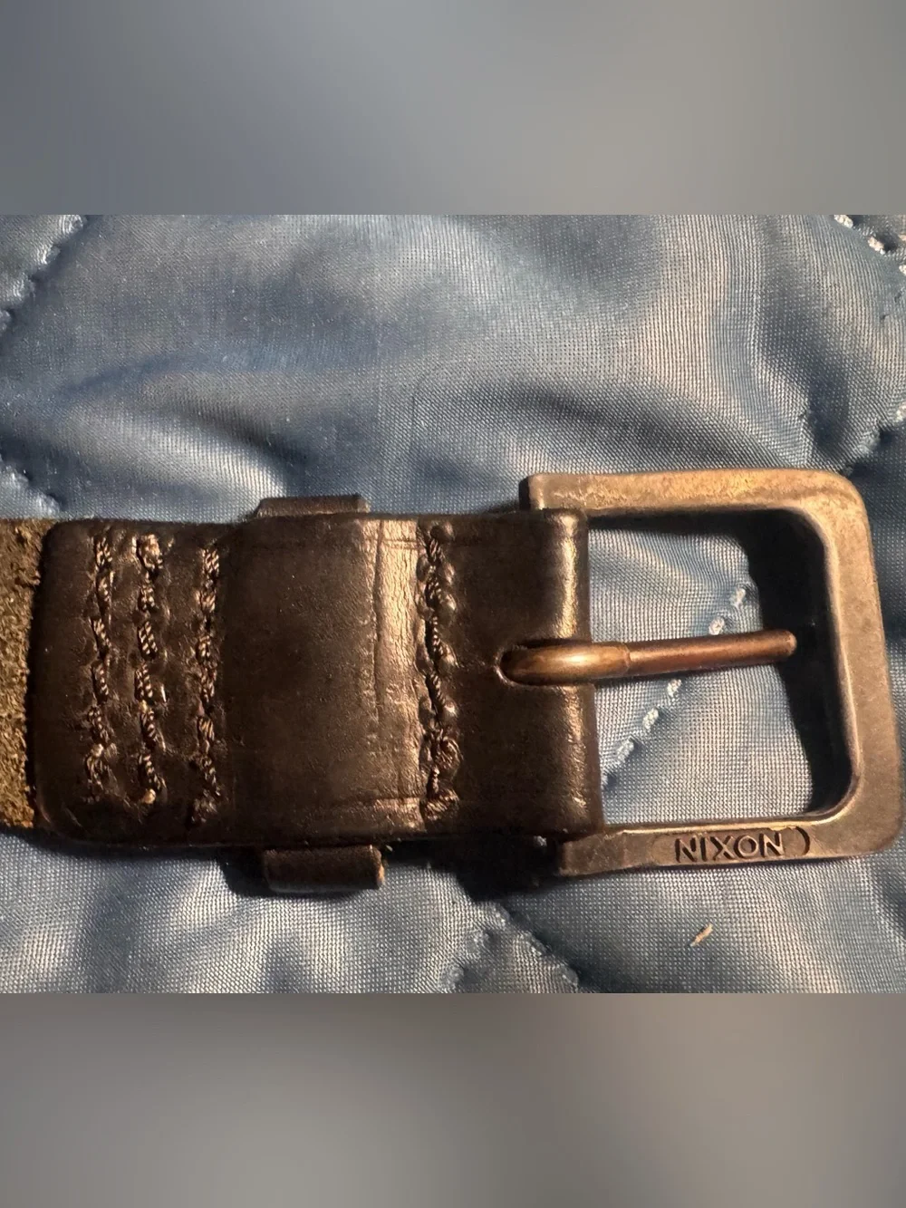 Men’s NIXON Full Grain Leather Black DNA Belt size M